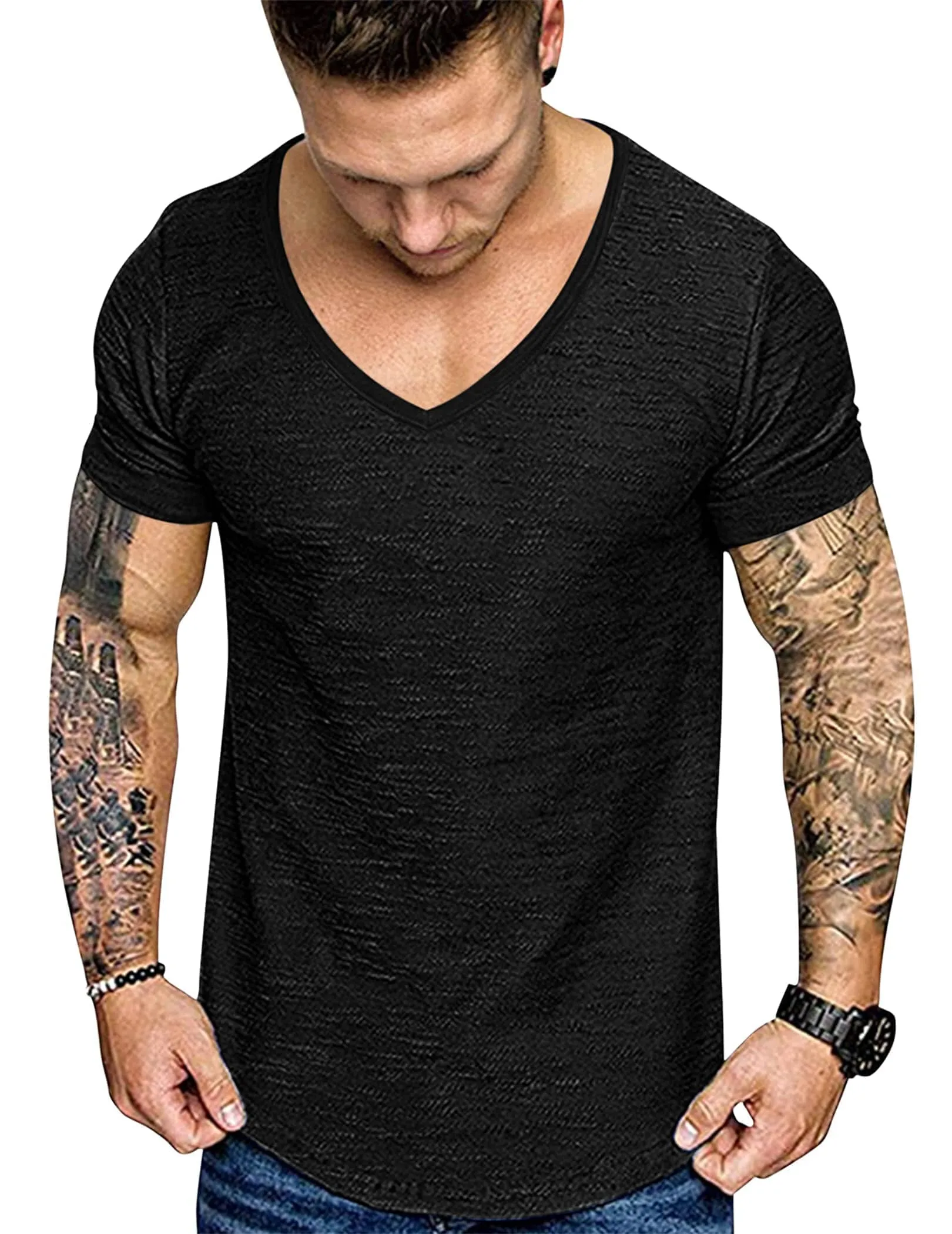 2 Pack Muscle T Shirt (US Only) sold by Coofandy product image thumbnail 5