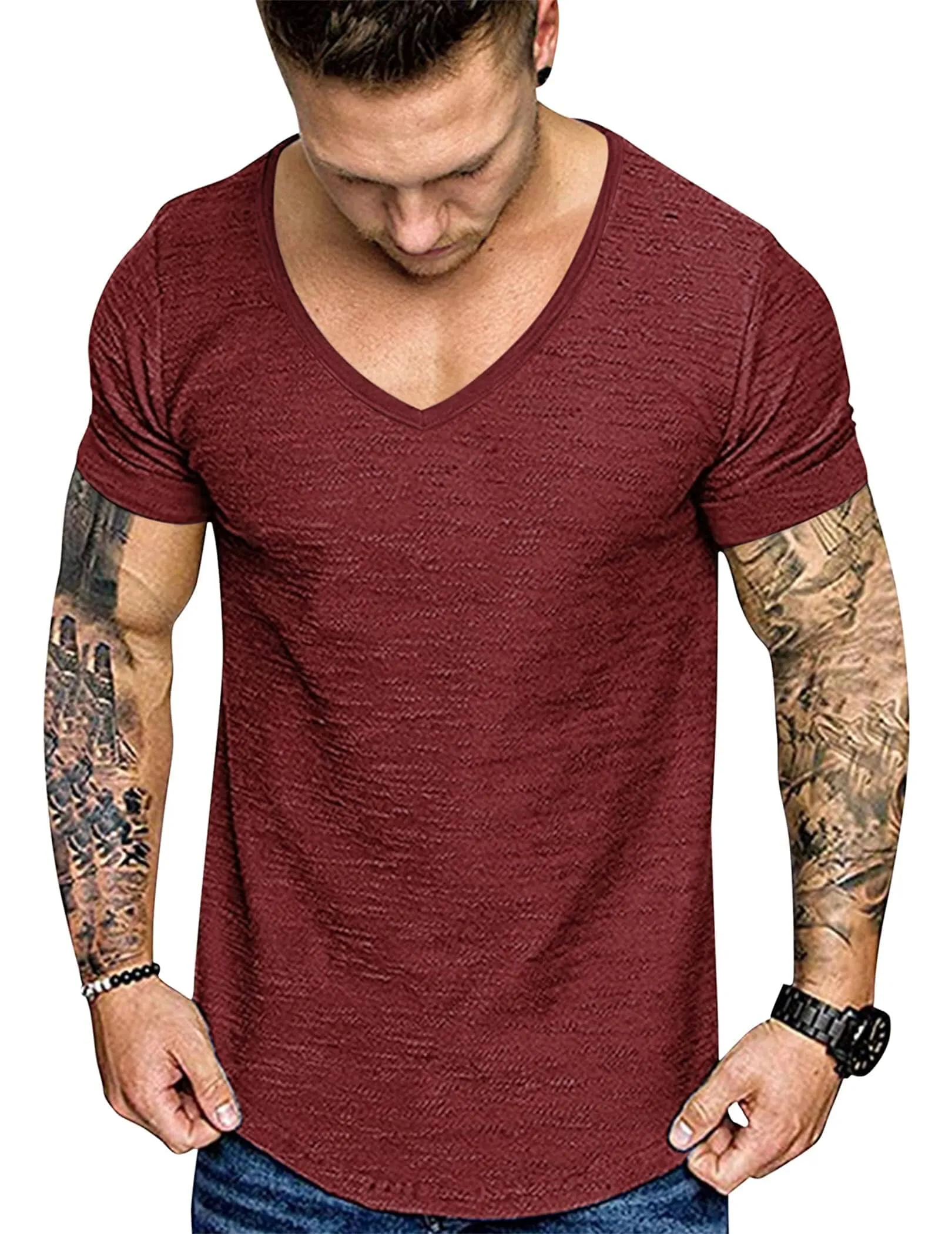 2 Pack Muscle T Shirt (US Only) sold by Coofandy product image thumbnail 2