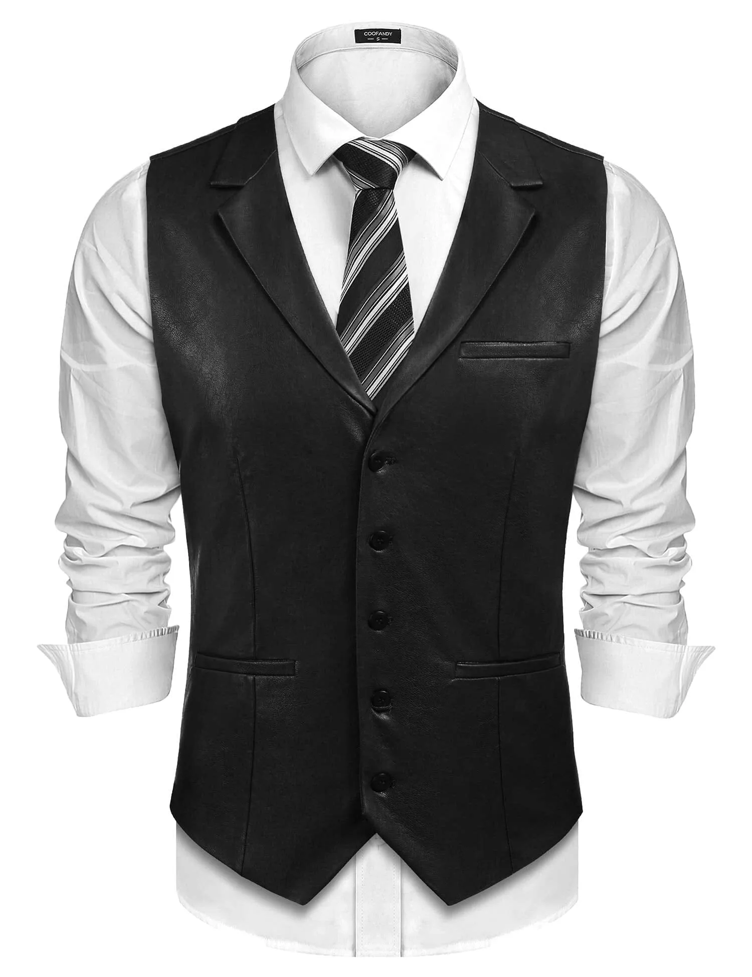 Leather Vest (US Only) sold by Coofandy product image thumbnail 3