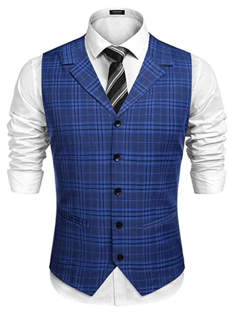 Slim Fit Twill Dress Waistcoat (US Only) sold by Coofandy