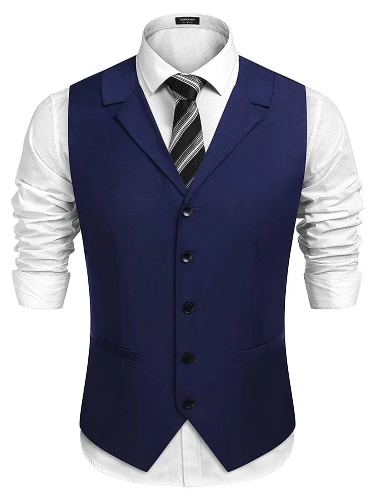 Slim Fit Twill Dress Waistcoat (US Only) sold by Coofandy product image thumbnail 2