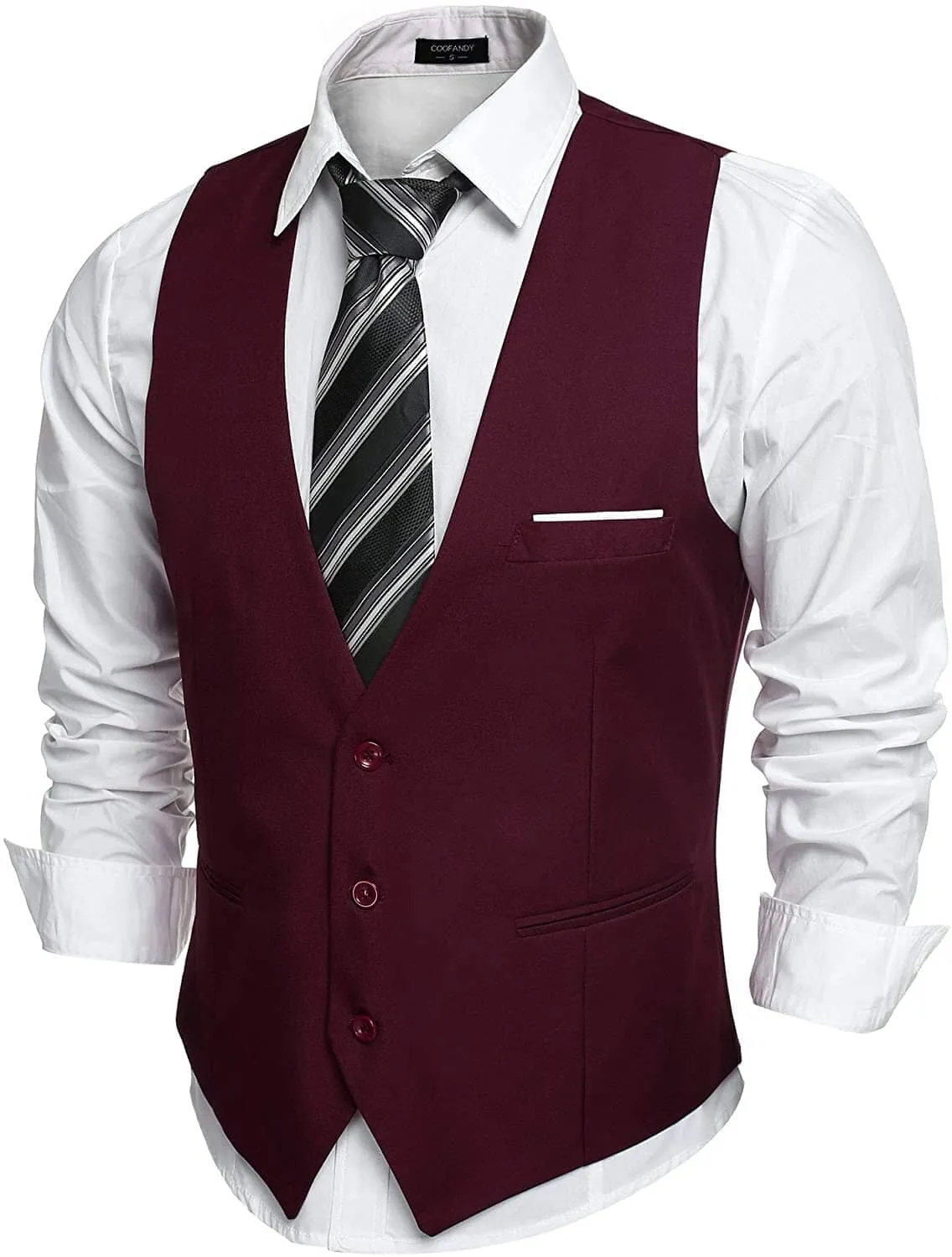 Slim Fit Jacket Vest (US Only) sold by Coofandy product image thumbnail 5