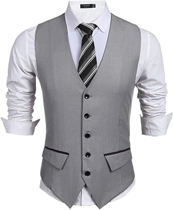 Slim Fit Waistcoat (US Only) sold by Coofandy product image thumbnail 5