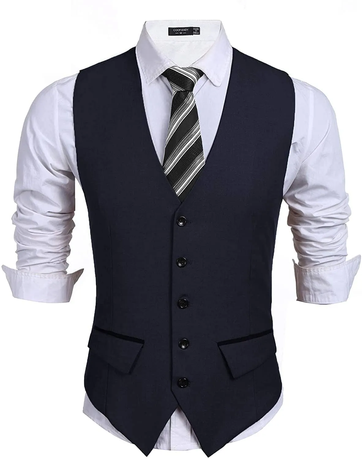 Slim Fit Waistcoat (US Only) sold by Coofandy product image thumbnail 2