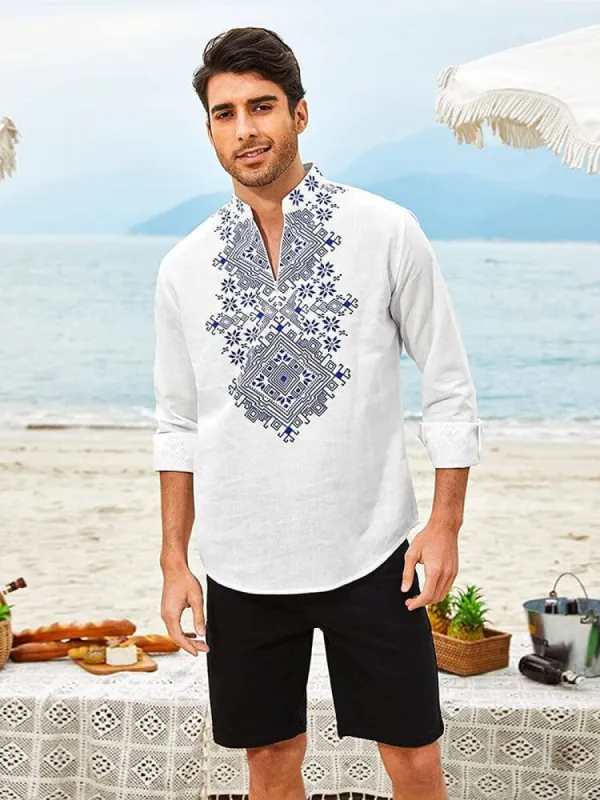 Henley Long Sleeve Shirt (US Only) sold by Coofandy
