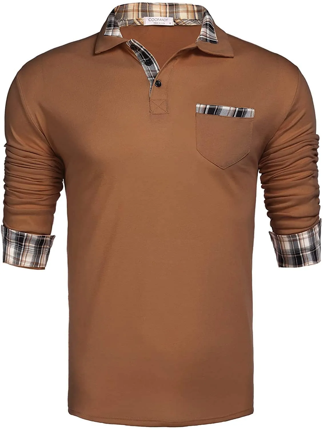 Long Sleeve Polo Shirt (US Only) sold by Coofandy product image thumbnail 4