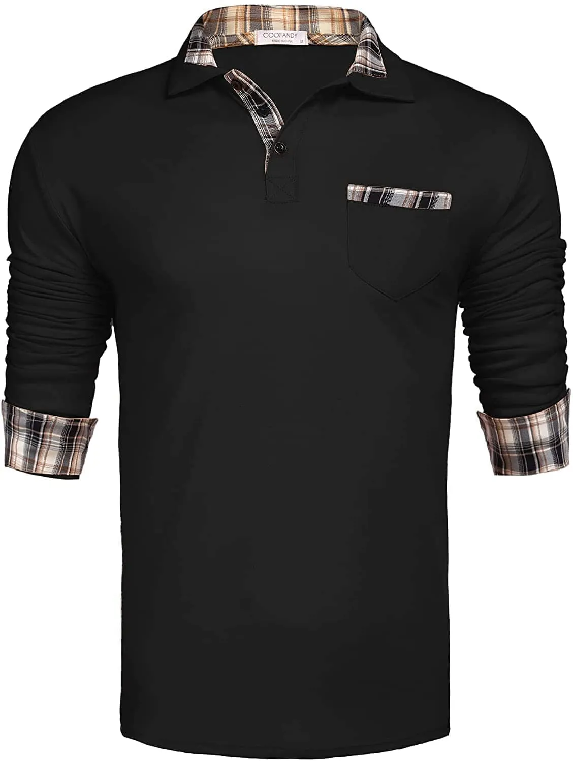 Long Sleeve Polo Shirt (US Only) sold by Coofandy