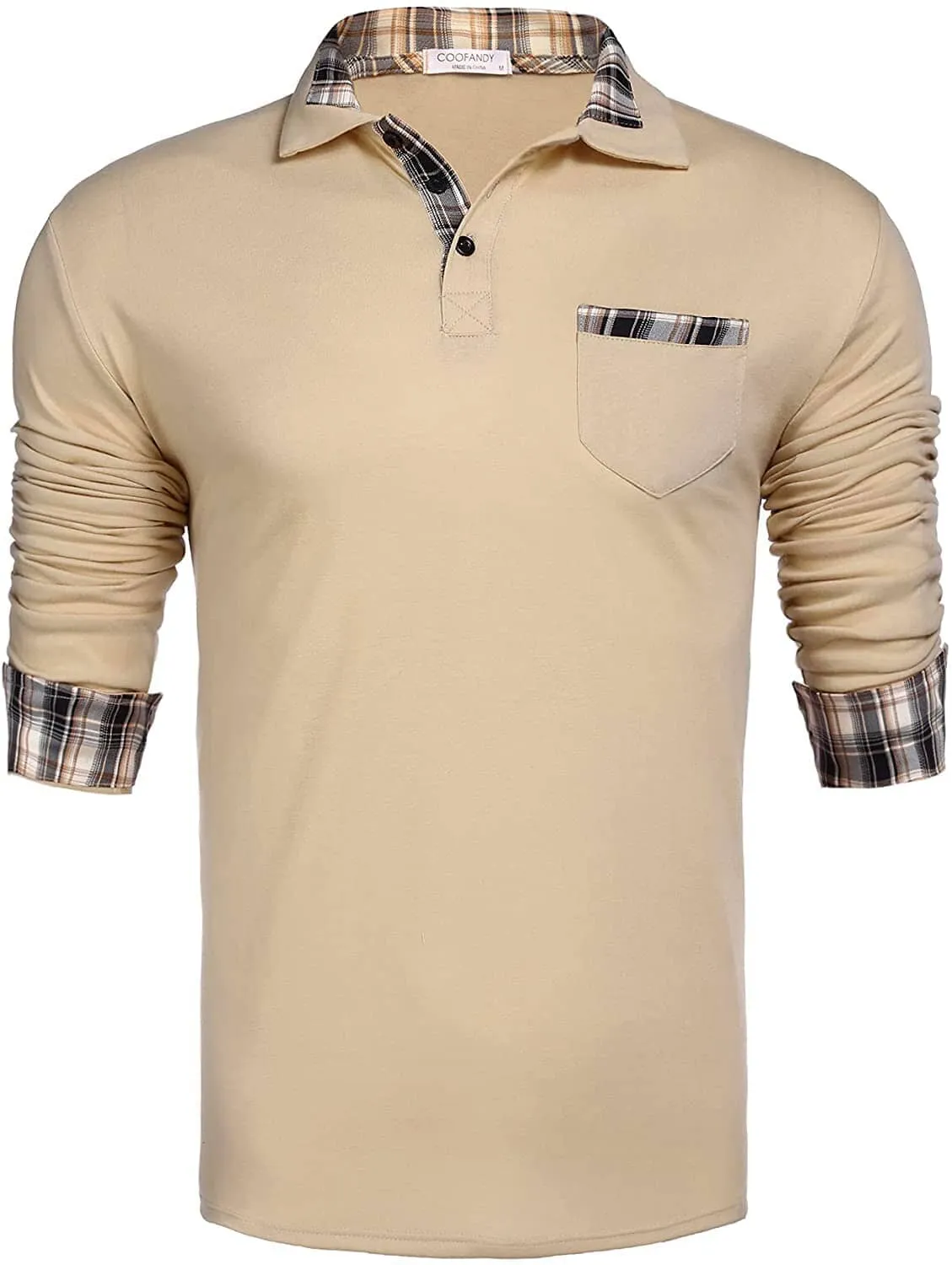 Long Sleeve Polo Shirt (US Only) sold by Coofandy product image thumbnail 5