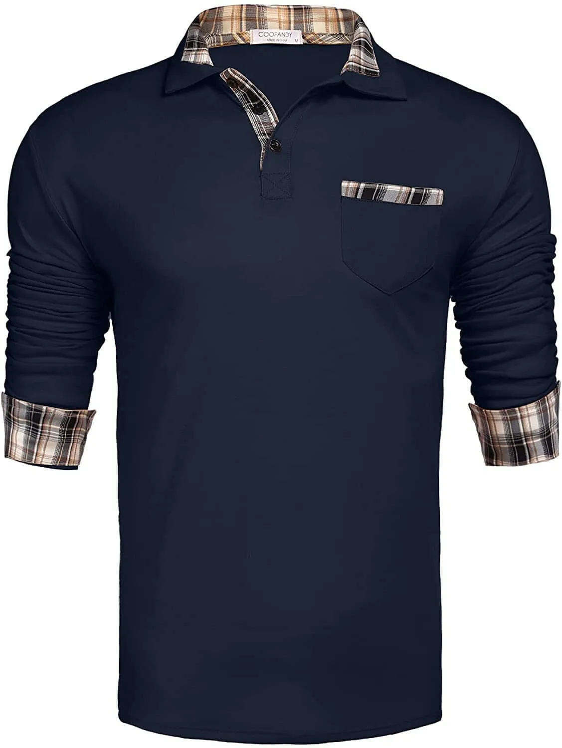 Long Sleeve Polo Shirt (US Only) sold by Coofandy product image thumbnail 2