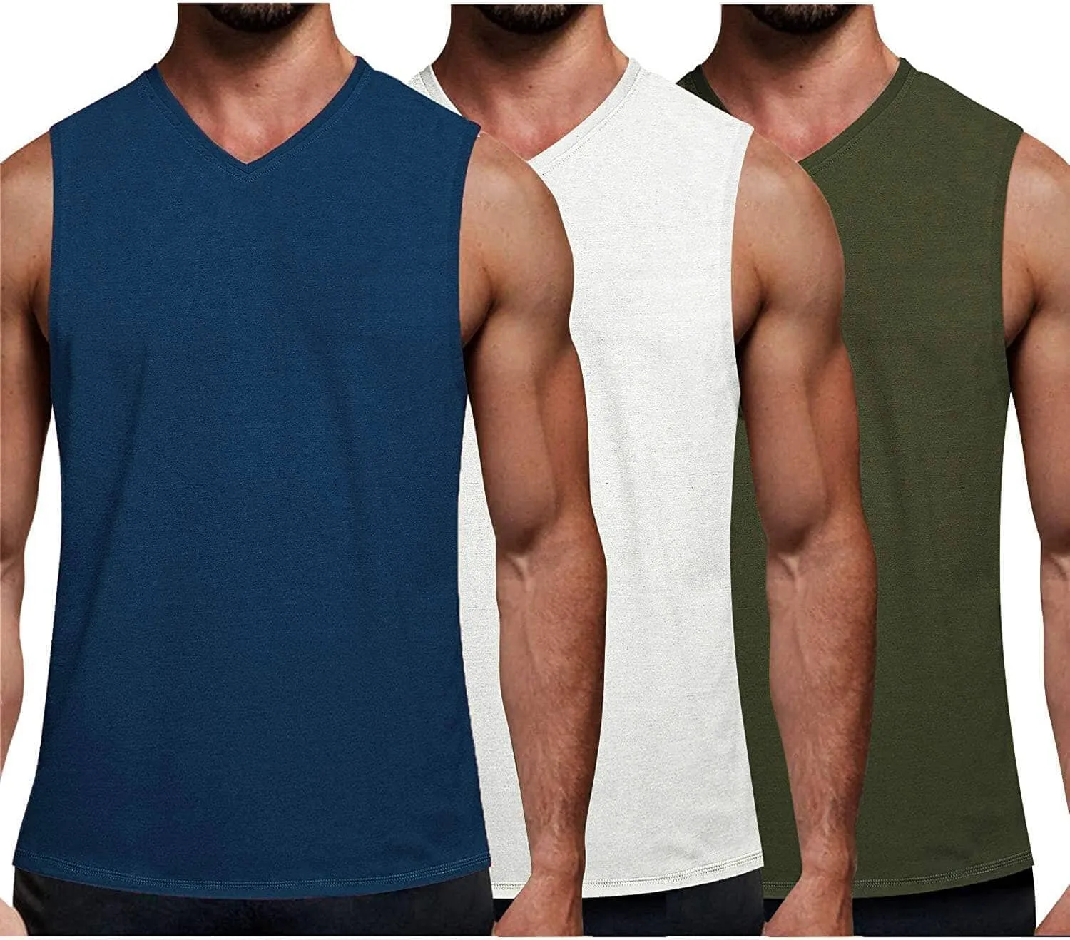 3-Pack Fitness Tank Top (US Only) sold by Coofandy product image thumbnail 3