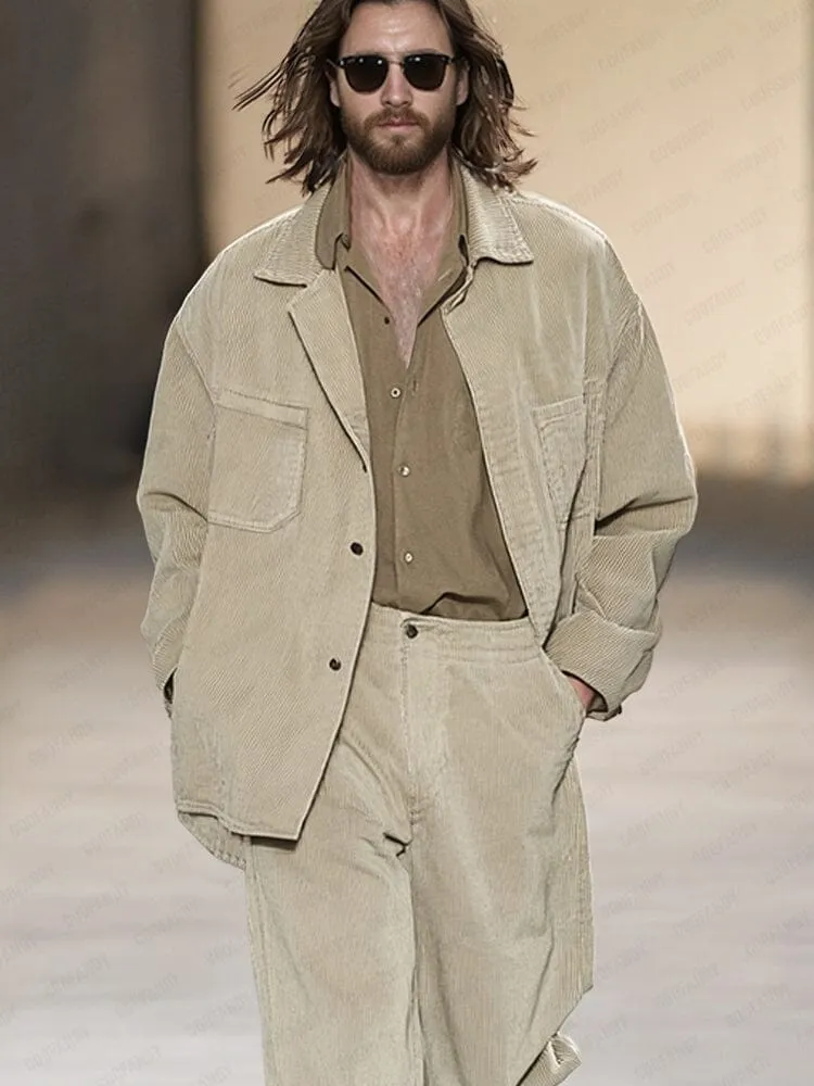 Vintage Relaxed Corduroy Matching Set sold by Coofandy product image thumbnail 3