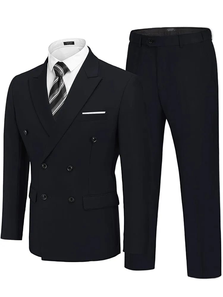Classic Double Breasted Suit Set (US Only) sold by Coofandy product image thumbnail 4