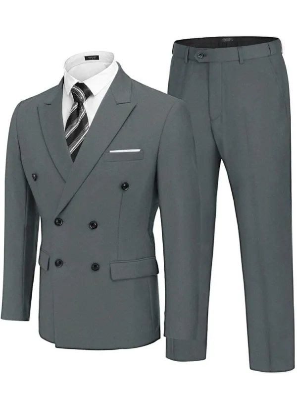 Classic Double Breasted Suit Set (US Only) sold by Coofandy