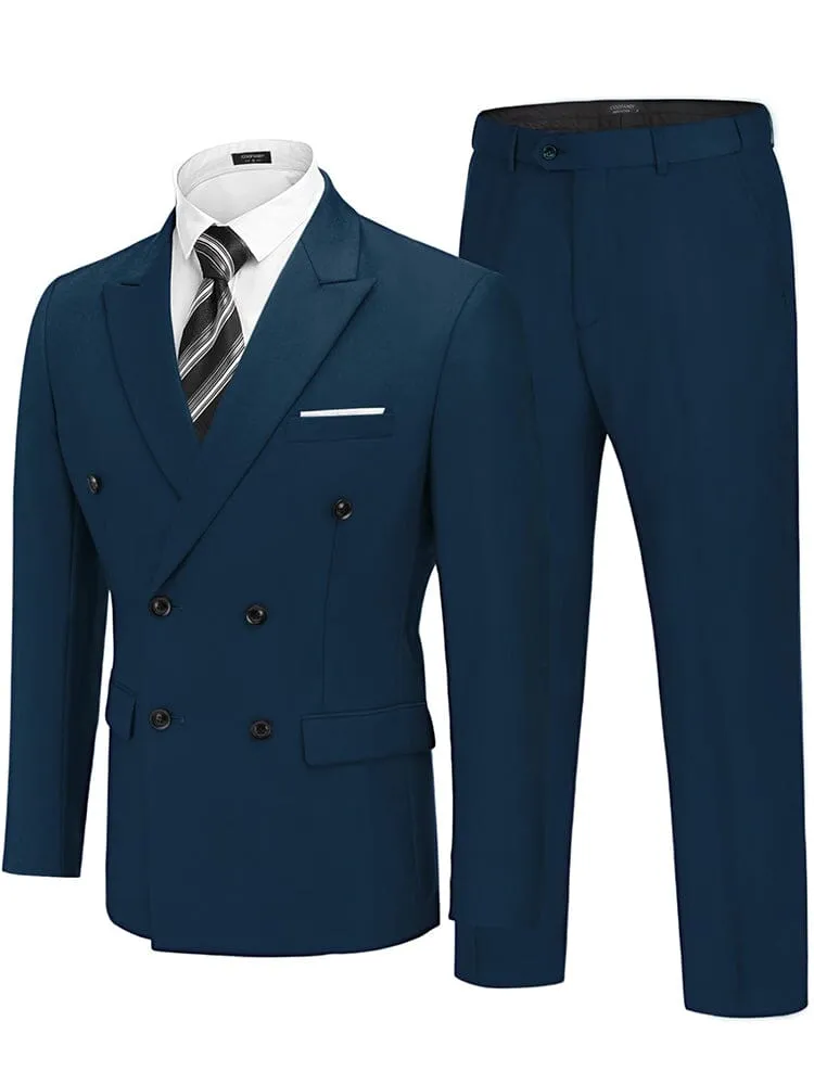 Classic Double Breasted Suit Set (US Only) sold by Coofandy product image thumbnail 2
