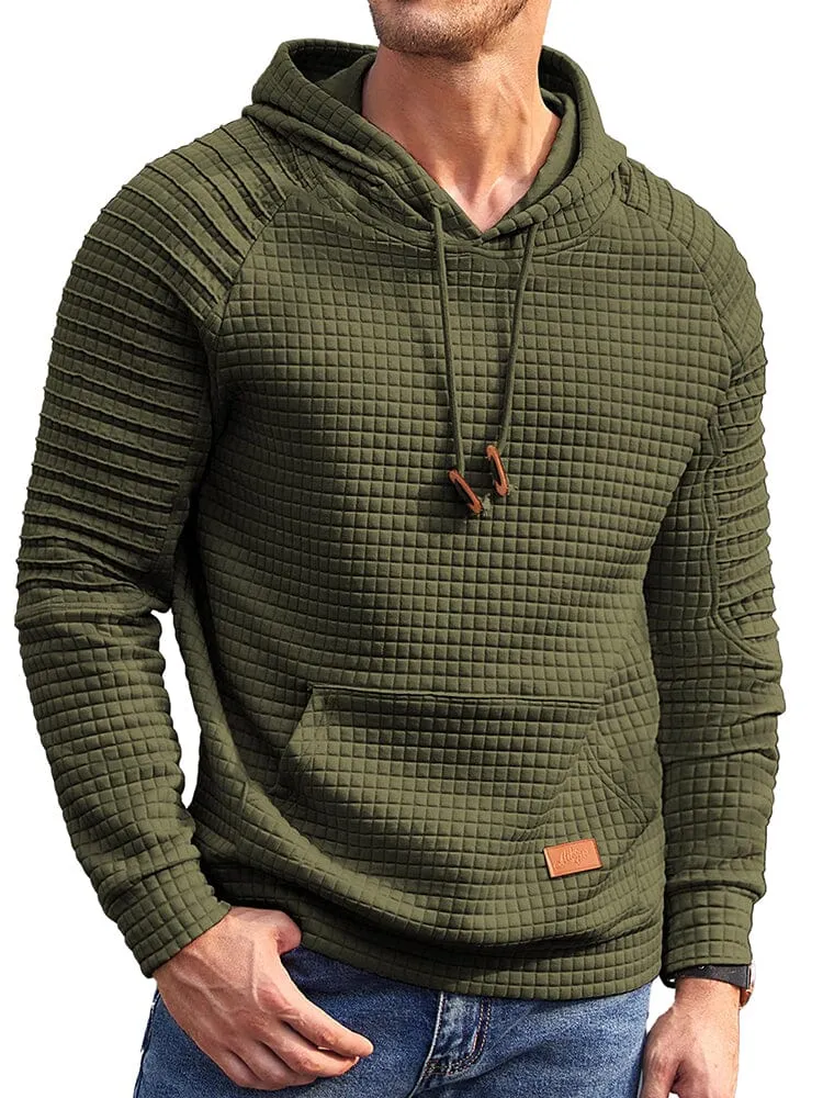 Stylish Waffle Knit Hoodie (US Only) sold by Coofandy product image thumbnail 3