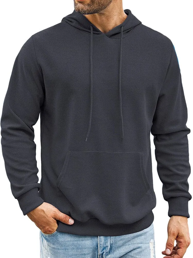 Classic Leisure Waffle Knit Hoodie (US Only) sold by Coofandy product image thumbnail 4