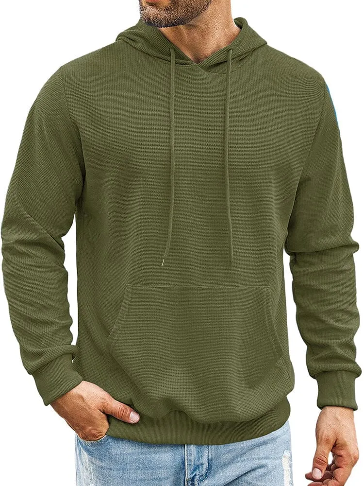 Classic Leisure Waffle Knit Hoodie (US Only) sold by Coofandy product image thumbnail 5