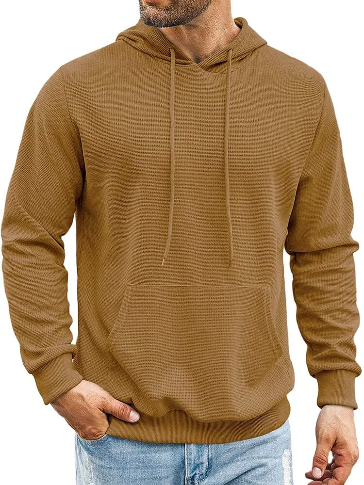 Classic Leisure Waffle Knit Hoodie (US Only) sold by Coofandy product image thumbnail 2