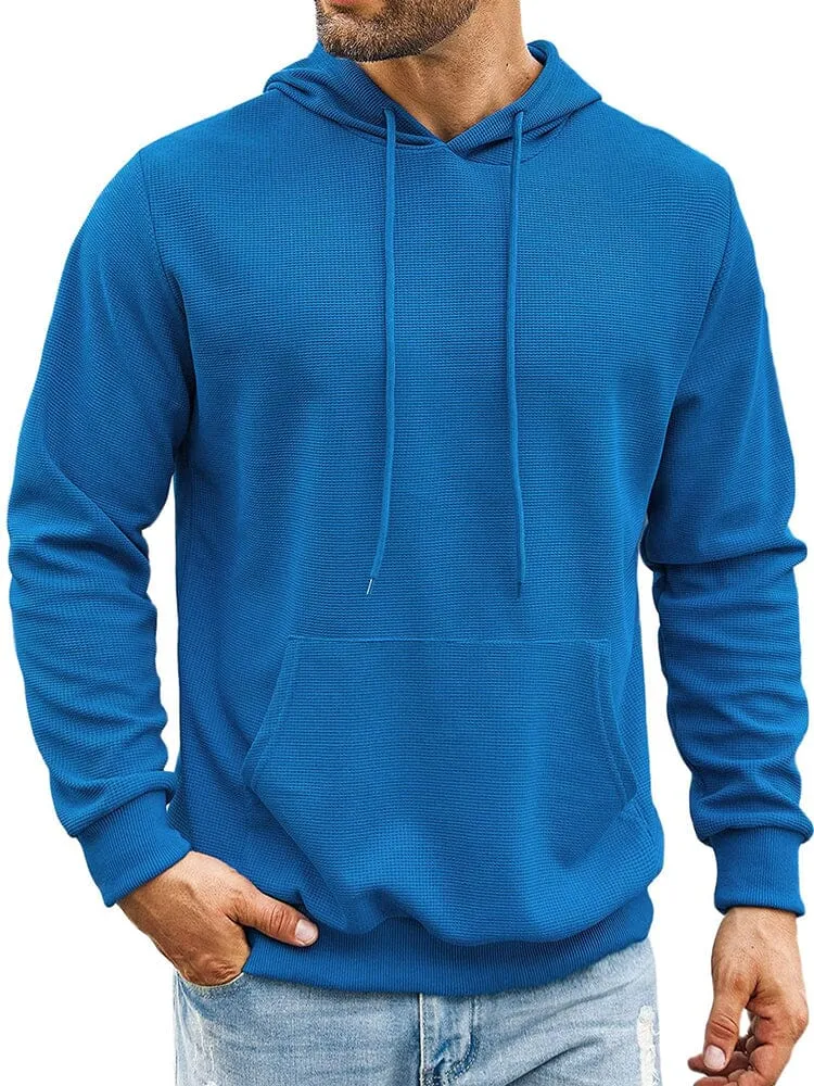 Classic Leisure Waffle Knit Hoodie (US Only) sold by Coofandy product image thumbnail 3