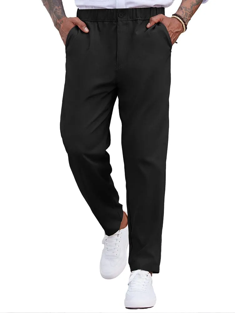 Simple Elastic Waist Slack Pants (US Only) sold by Coofandy product image thumbnail 2