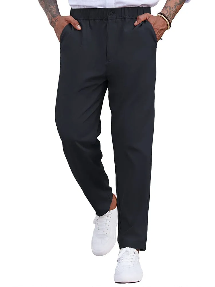 Simple Elastic Waist Slack Pants (US Only) sold by Coofandy product image thumbnail 3