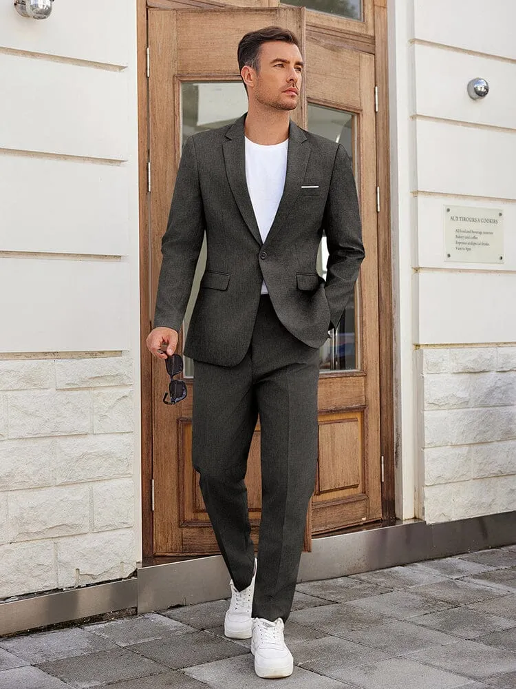 Classic Fit 2-Piece Suit Set (US Only) sold by Coofandy product image thumbnail 3