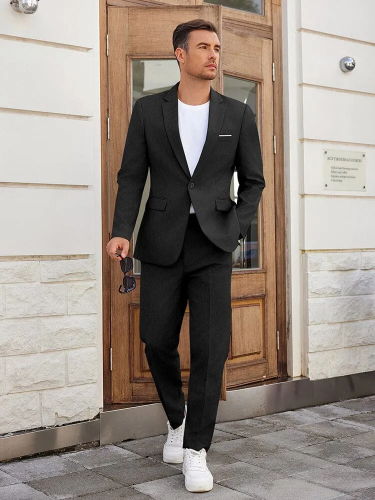 Classic Fit 2-Piece Suit Set (US Only) sold by Coofandy product image thumbnail 2