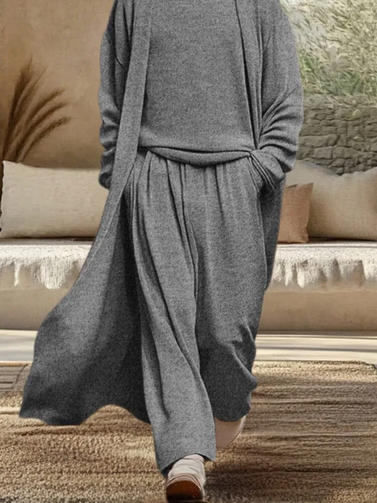 Cozy Minimalism 3-Piece Outfits sold by Coofandy product image thumbnail 4