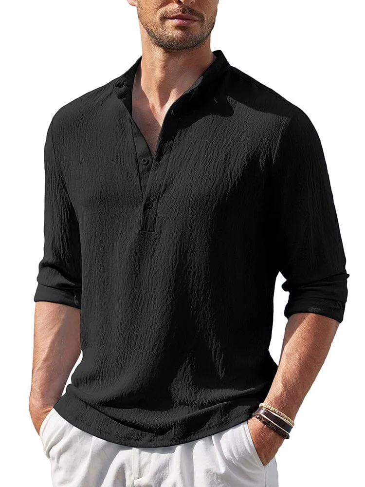 Casual Lightweight Henley Shirt (US Only) sold by Coofandy product image thumbnail 5