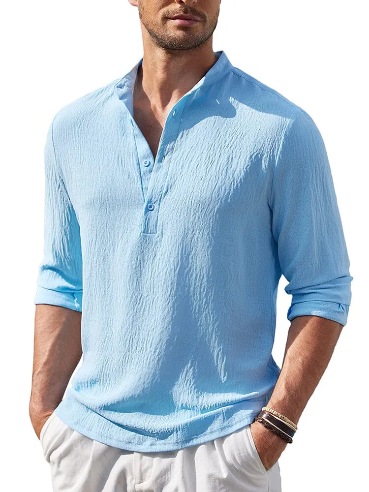 Casual Lightweight Henley Shirt (US Only) sold by Coofandy product image thumbnail 3