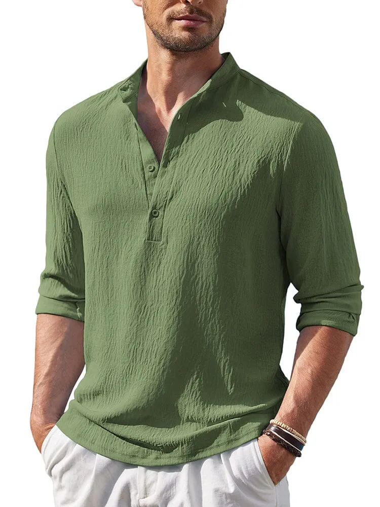 Casual Lightweight Henley Shirt (US Only) sold by Coofandy product image thumbnail 4