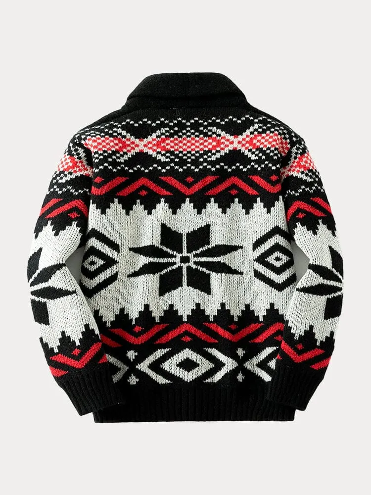 Thick Jacquard Knit Cardigan sold by Coofandy product image thumbnail 3