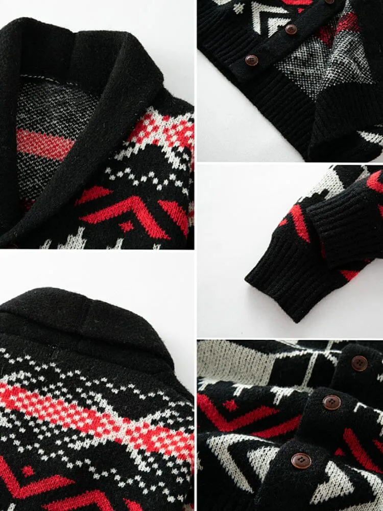 Thick Jacquard Knit Cardigan sold by Coofandy product image thumbnail 4