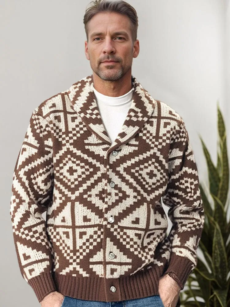 Trendy Shawl Collar Knit Cardigan sold by Coofandy