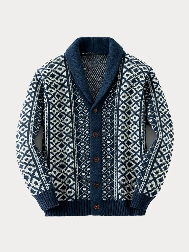 Vintage Shawl Collar Knit Cardigan sold by Coofandy product image thumbnail 2