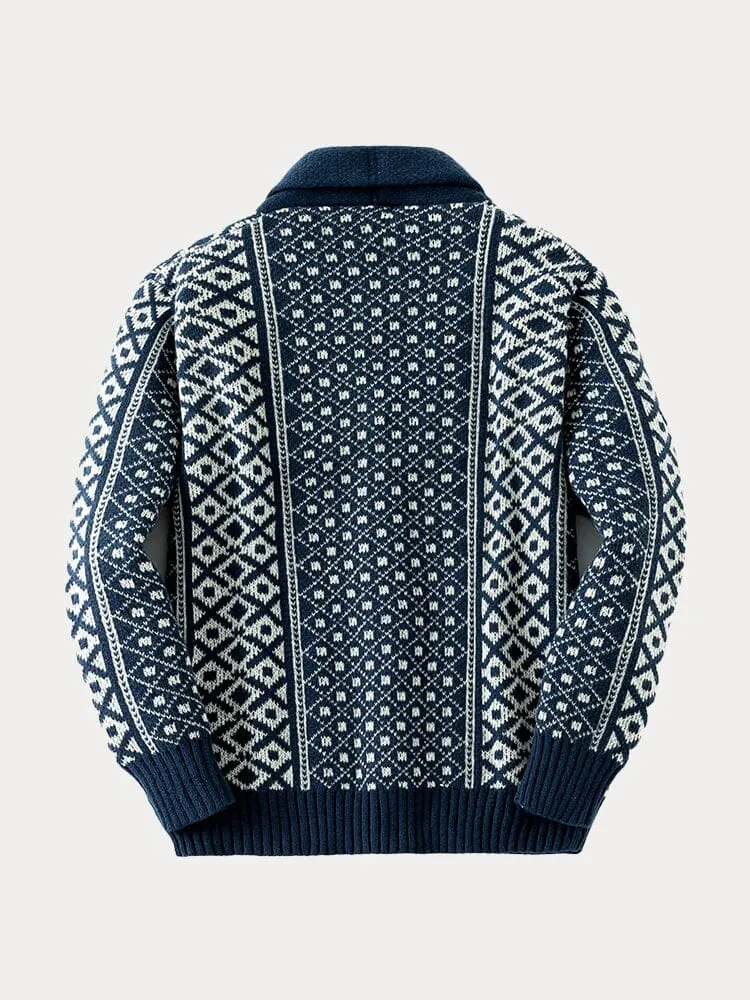 Vintage Shawl Collar Knit Cardigan sold by Coofandy product image thumbnail 3