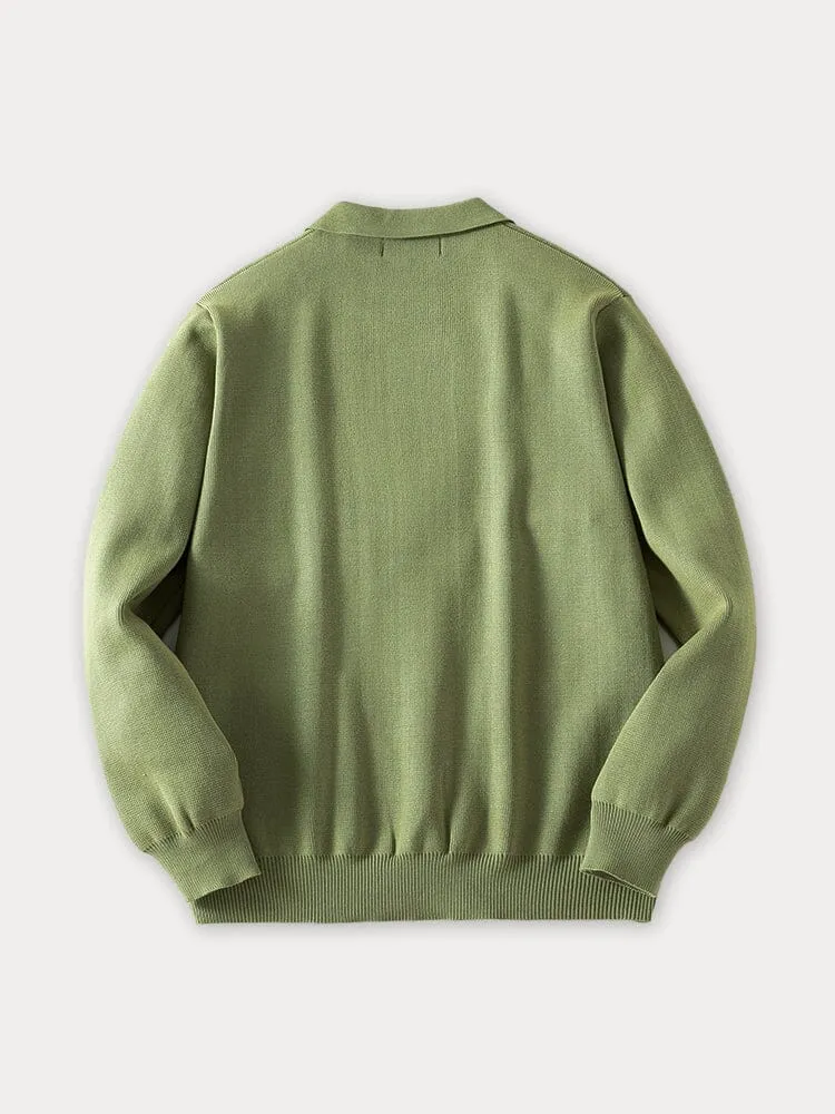 Comfy Polo Collar Knit Cardigan sold by Coofandy product image thumbnail 3