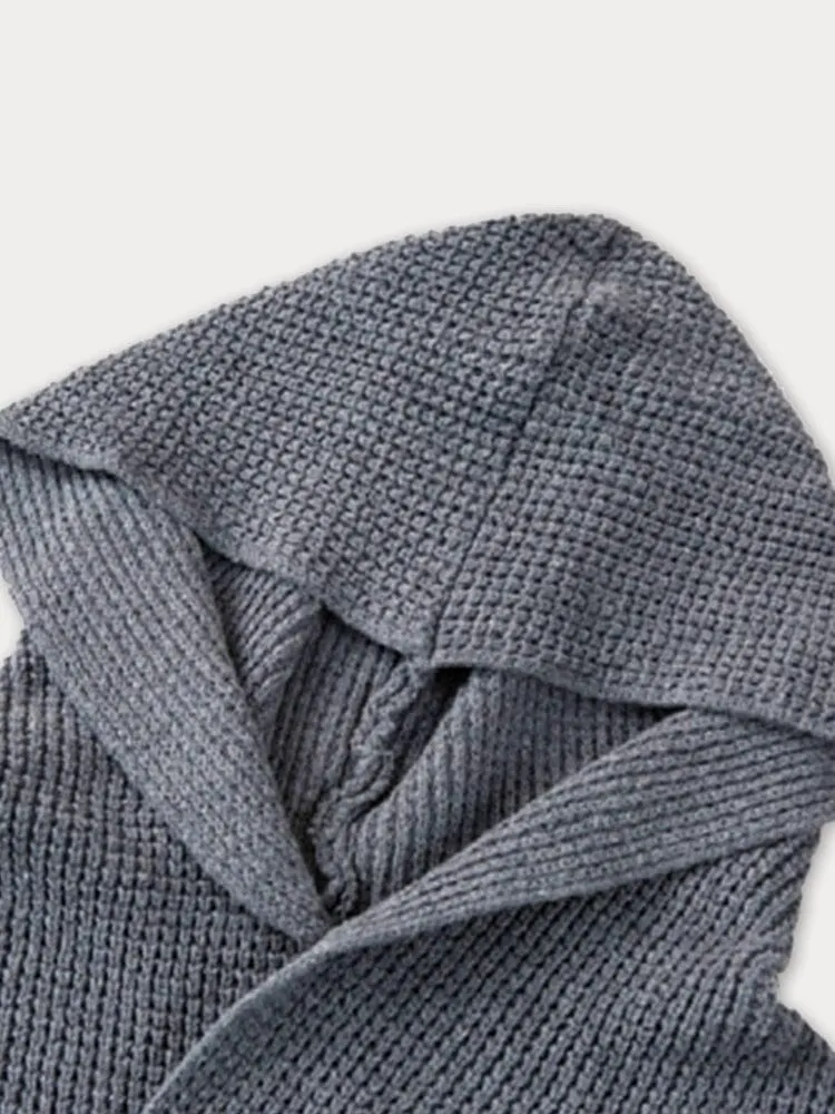 Double-Breasted Hooded Knit Cardigan sold by Coofandy product image thumbnail 2