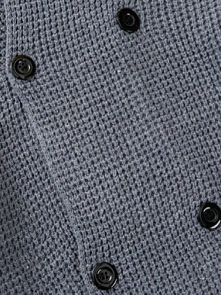 Double-Breasted Hooded Knit Cardigan sold by Coofandy product image thumbnail 3