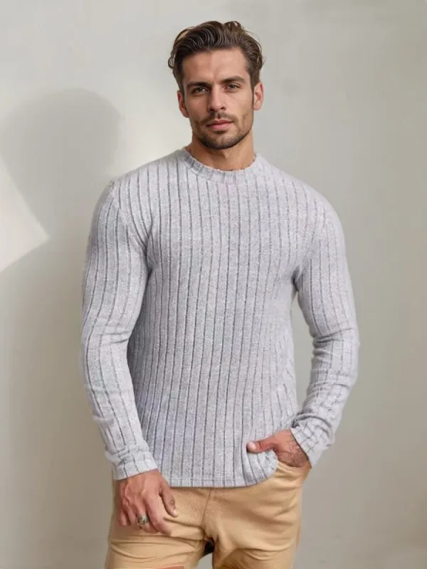 Versatile Stretch Stripe Undershirt sold by Coofandy