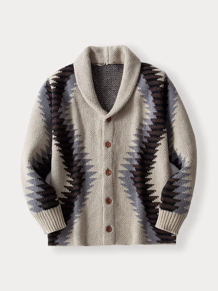 Geometric Print Knit Cardigans sold by Coofandy product image thumbnail 2