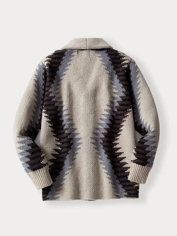 Geometric Print Knit Cardigans sold by Coofandy product image thumbnail 3