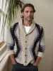 Geometric Print Knit Cardigans sold by Coofandy