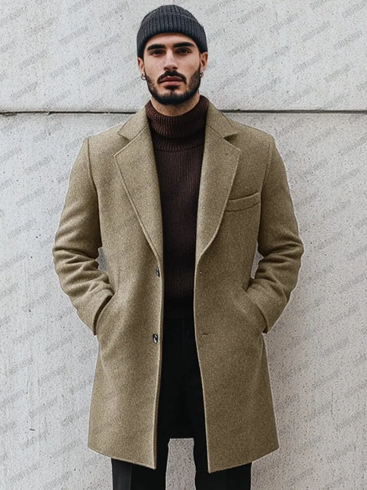 Classic Tailored Two-Button Coat sold by Coofandy