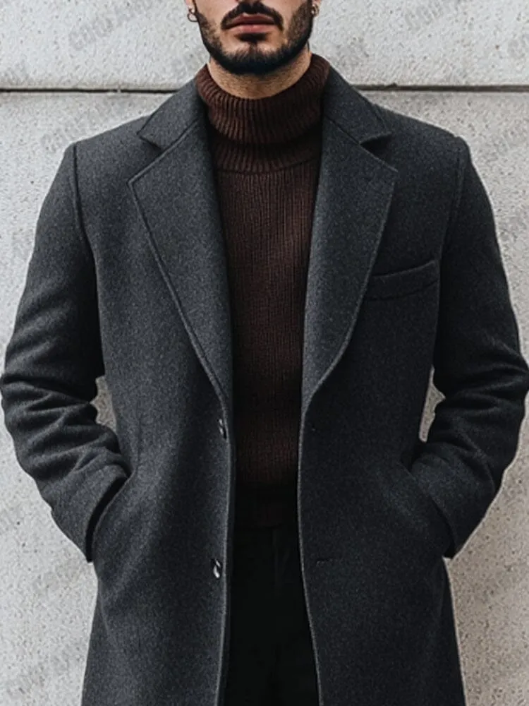 Classic Tailored Two-Button Coat sold by Coofandy product image thumbnail 4