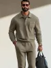 Effortless Comfy Polo Shirt Set sold by Coofandy