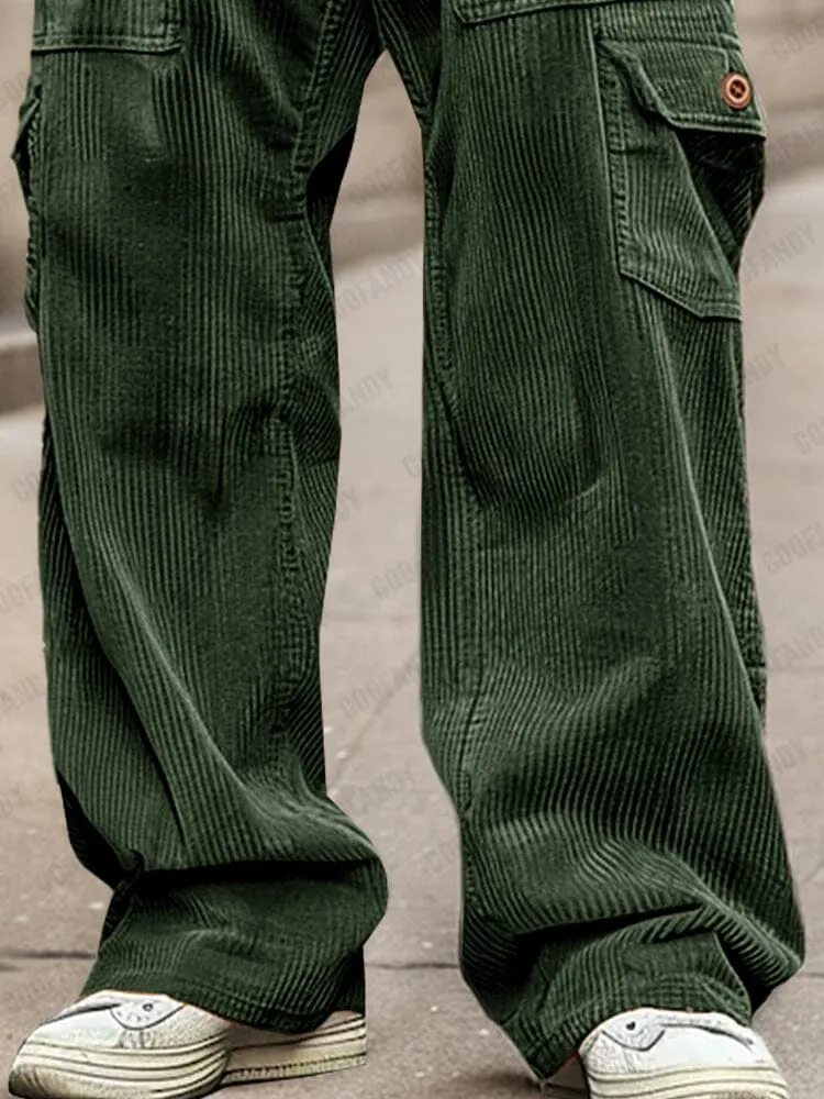 Soft Corduroy Cargo Pants sold by Coofandy product image thumbnail 4