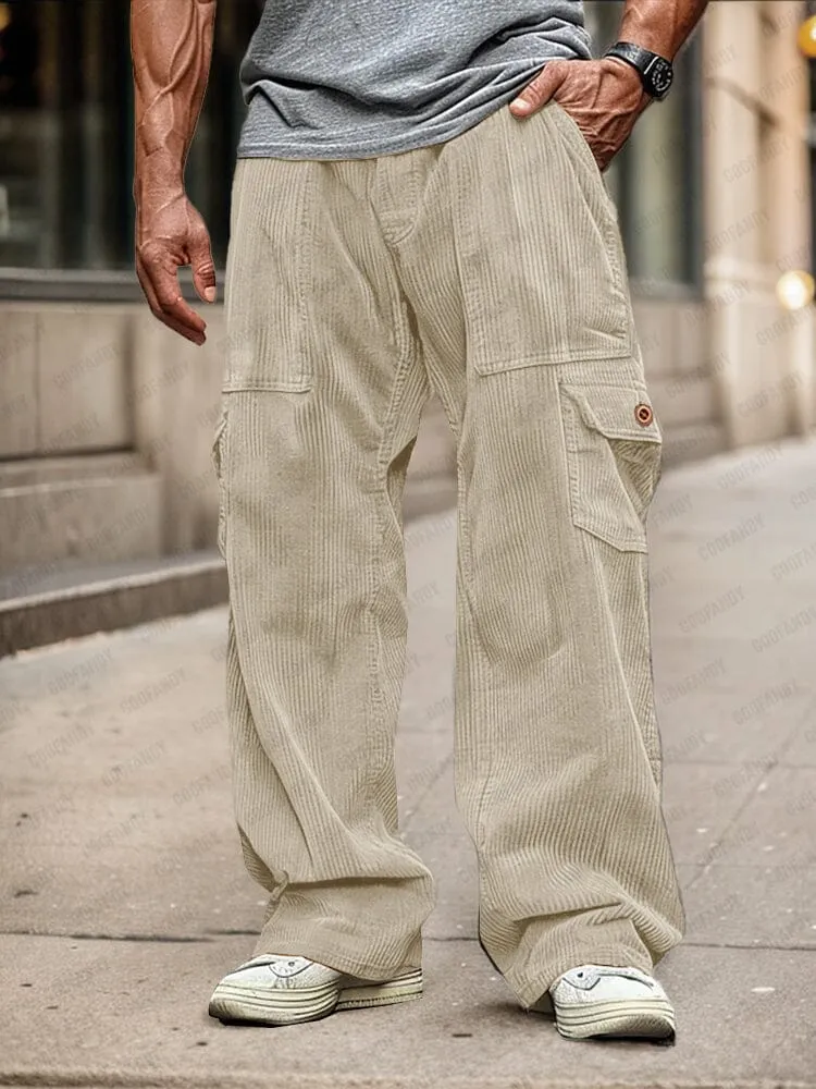 Soft Corduroy Cargo Pants sold by Coofandy product image thumbnail 2