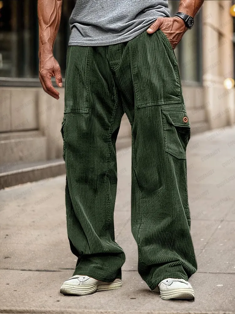 Soft Corduroy Cargo Pants sold by Coofandy