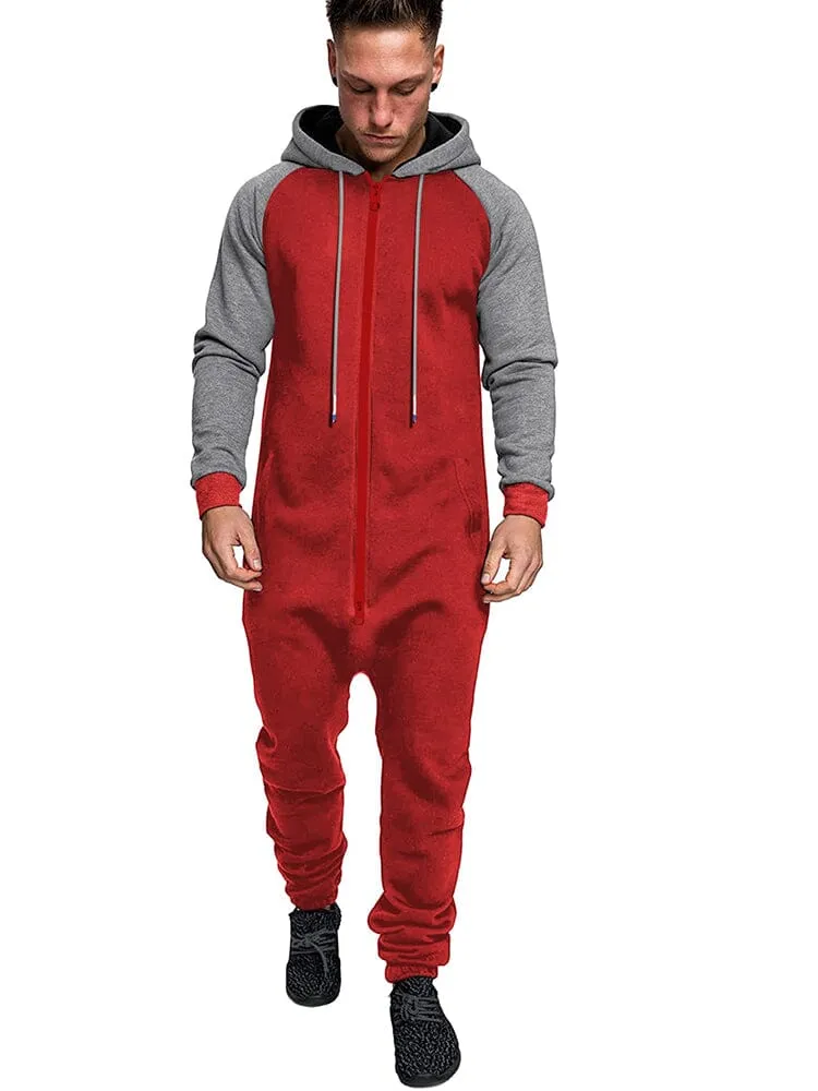 Casual Full Zip Hooded Jumpsuit (US Only) sold by Coofandy product image thumbnail 4